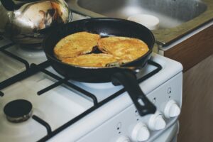 French toasts on a pan