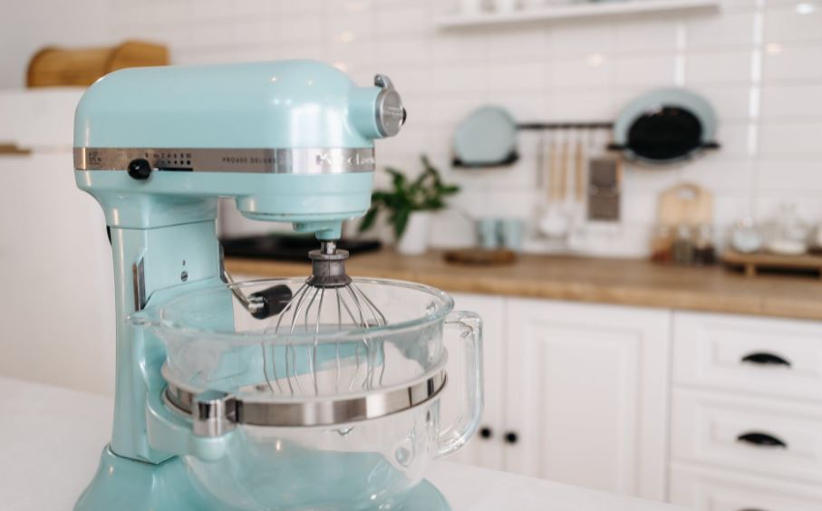 a stand mixer on a table