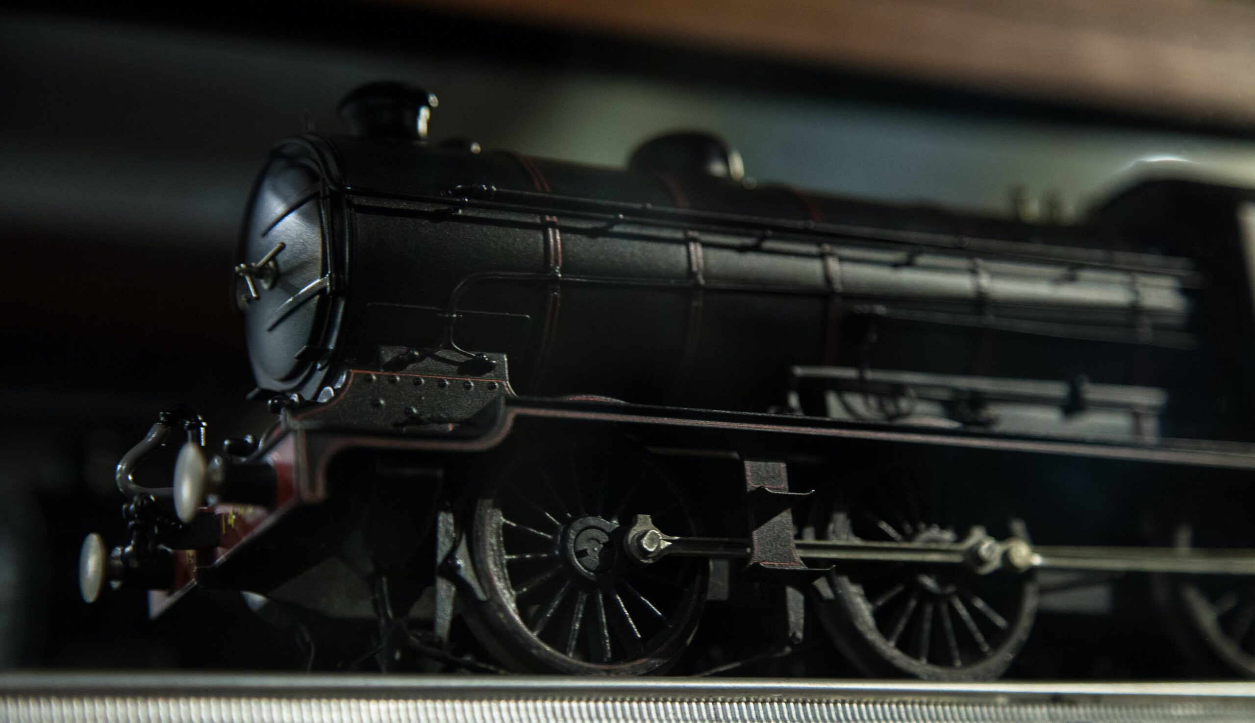 black model train